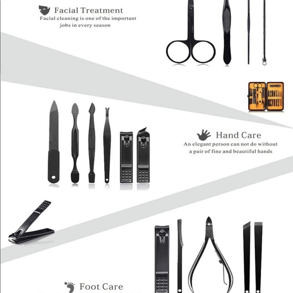Men’s 15 piece Professional Stainless Steel Nail Clipper Travel & Grooming Kit - Picture 2 of 5